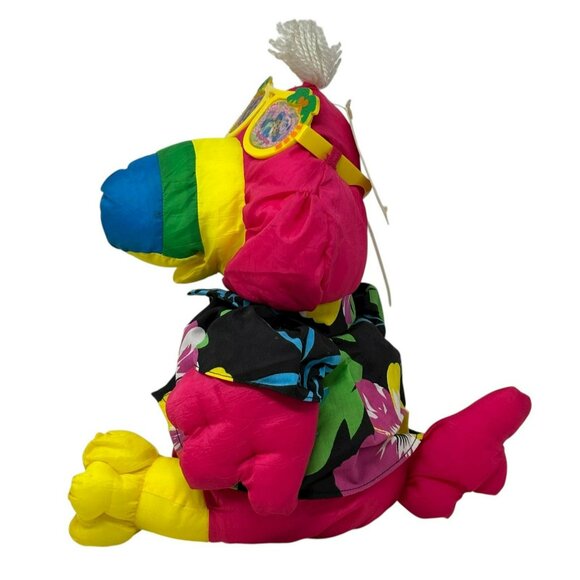 FISHER-PRICE Wild Things Puffalumps Pink Toucan Plush with Glasses Tag 1987 - Picture 8 of 11